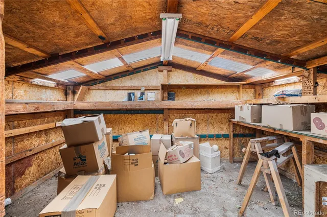 a view of a storage & utility room