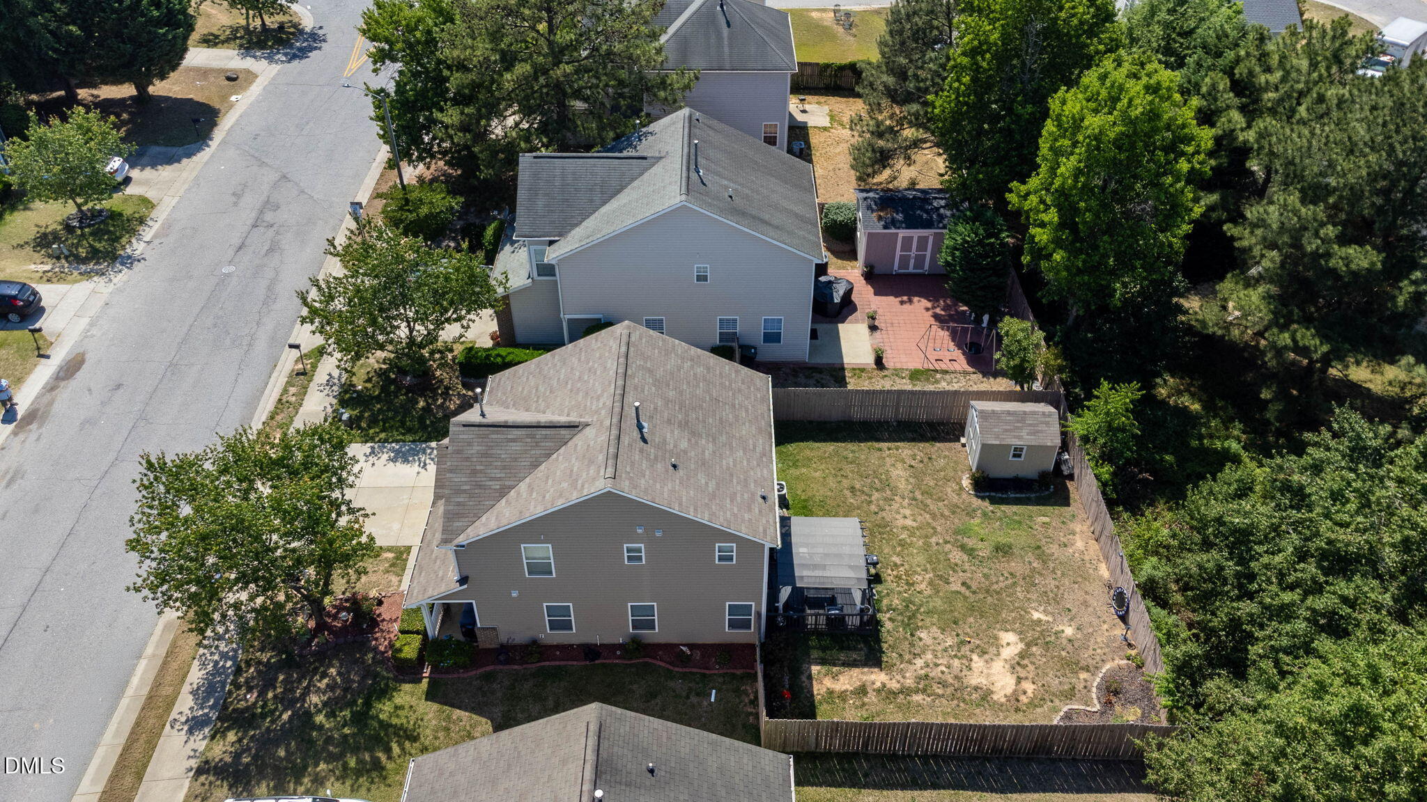 3713 Marshlane Way Raleigh, NC 27610 - Photo 37 of 38 an aerial view of a house