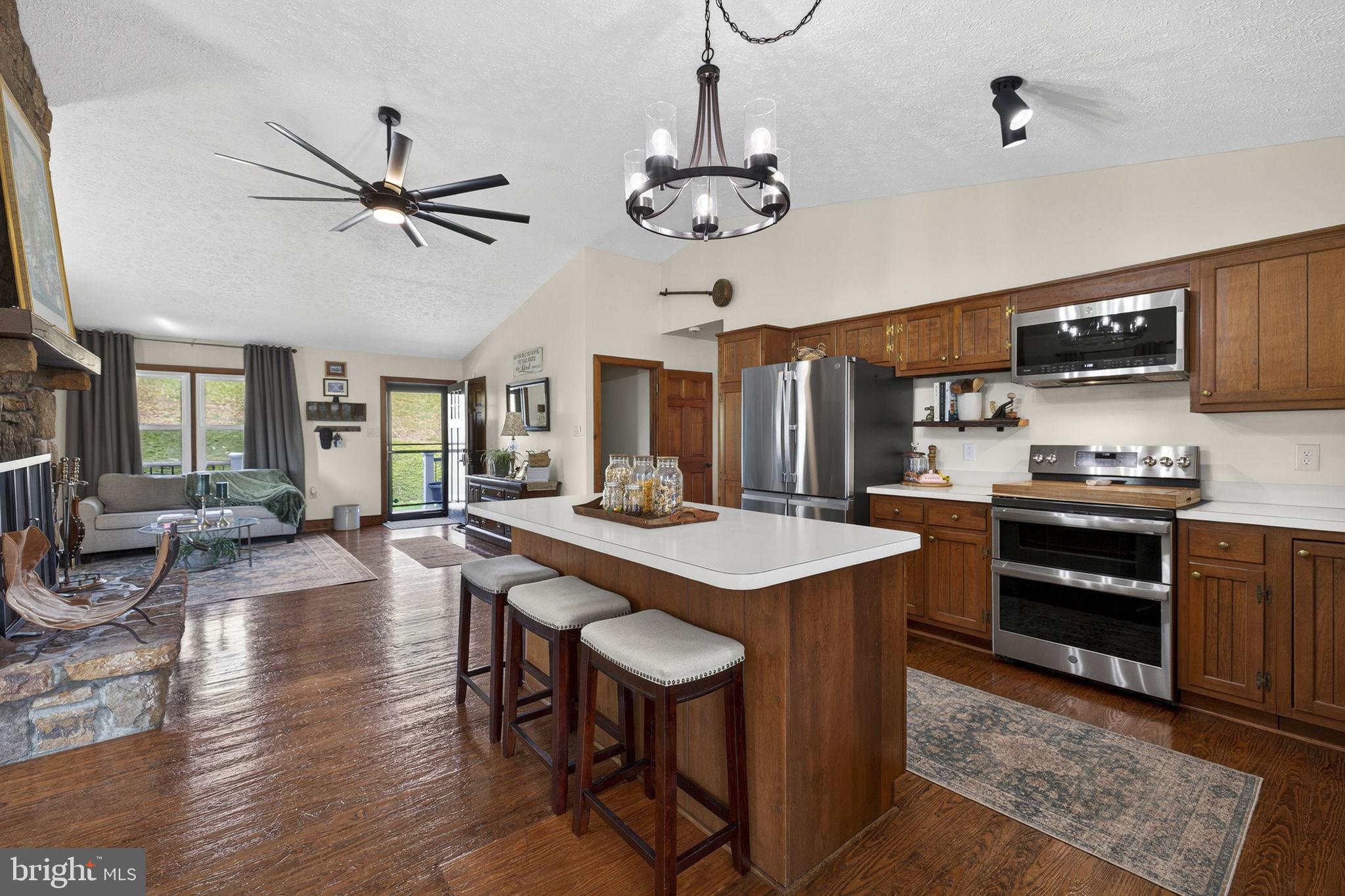 740 Whitacre Road Gore, VA 22637 - Photo 17 of 95 Kitchen with Island / Bar / New Appliances