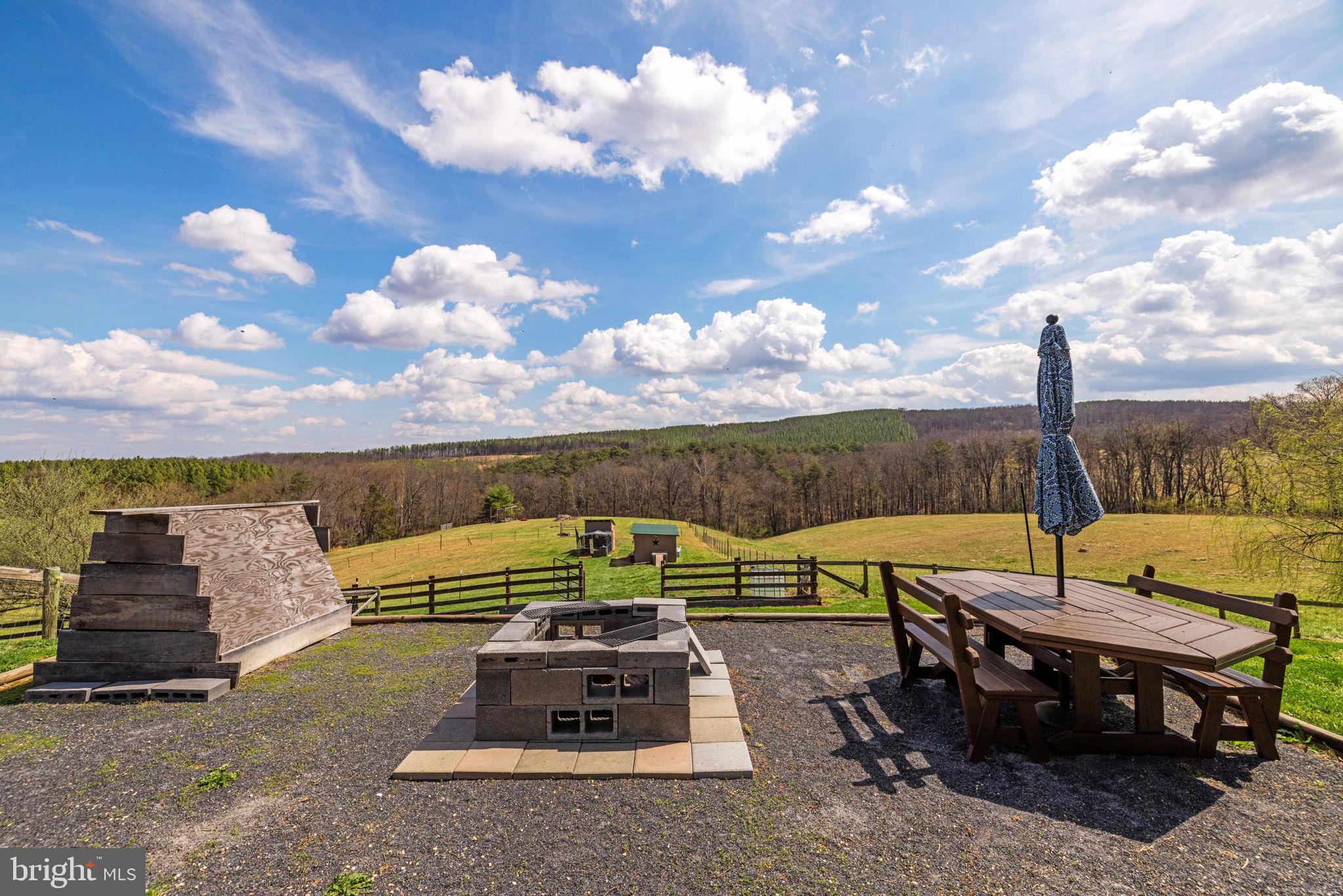 740 Whitacre Road Gore, VA 22637 - Photo 72 of 95 Outdoor Rear Picnic and Fire Pit Area