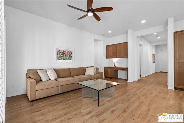 a view of livingroom with furniture and wooden floor