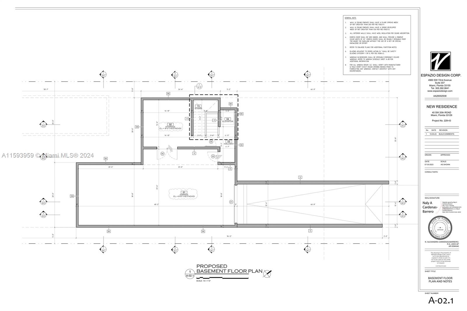 40 Southwest 20th Road Miami, FL 33129 - Photo 15 of 18 Garage Floorplan