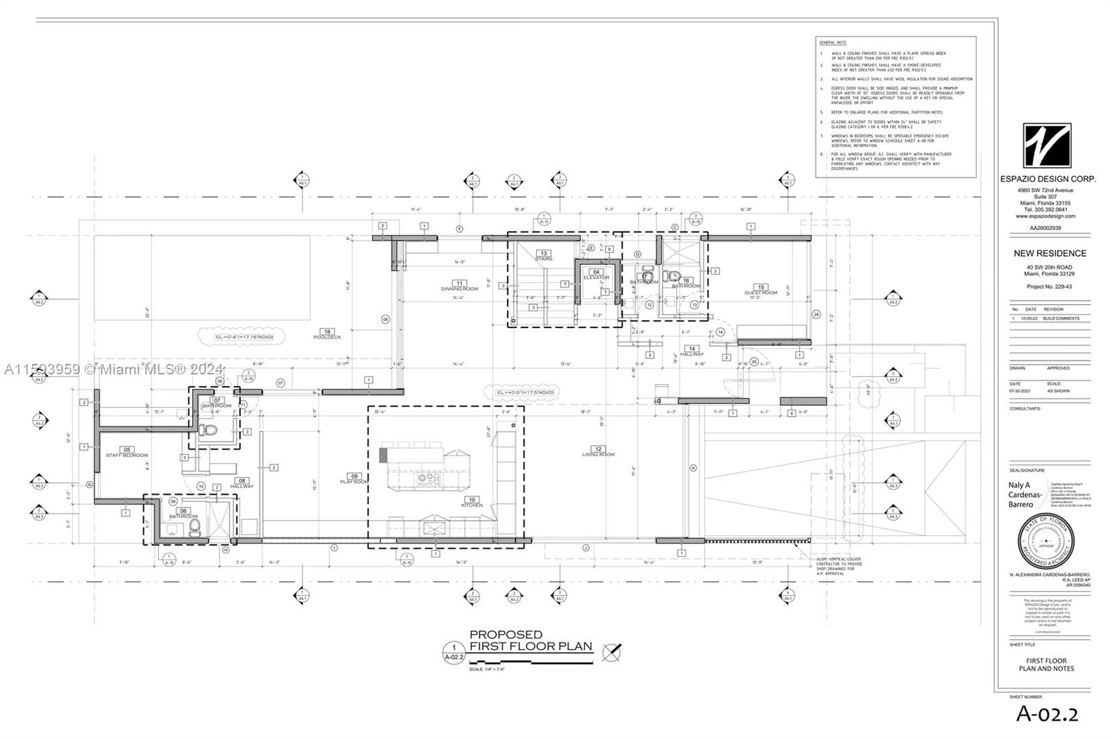 40 Southwest 20th Road Miami, FL 33129 - Photo 16 of 18 1st Level Floorplan