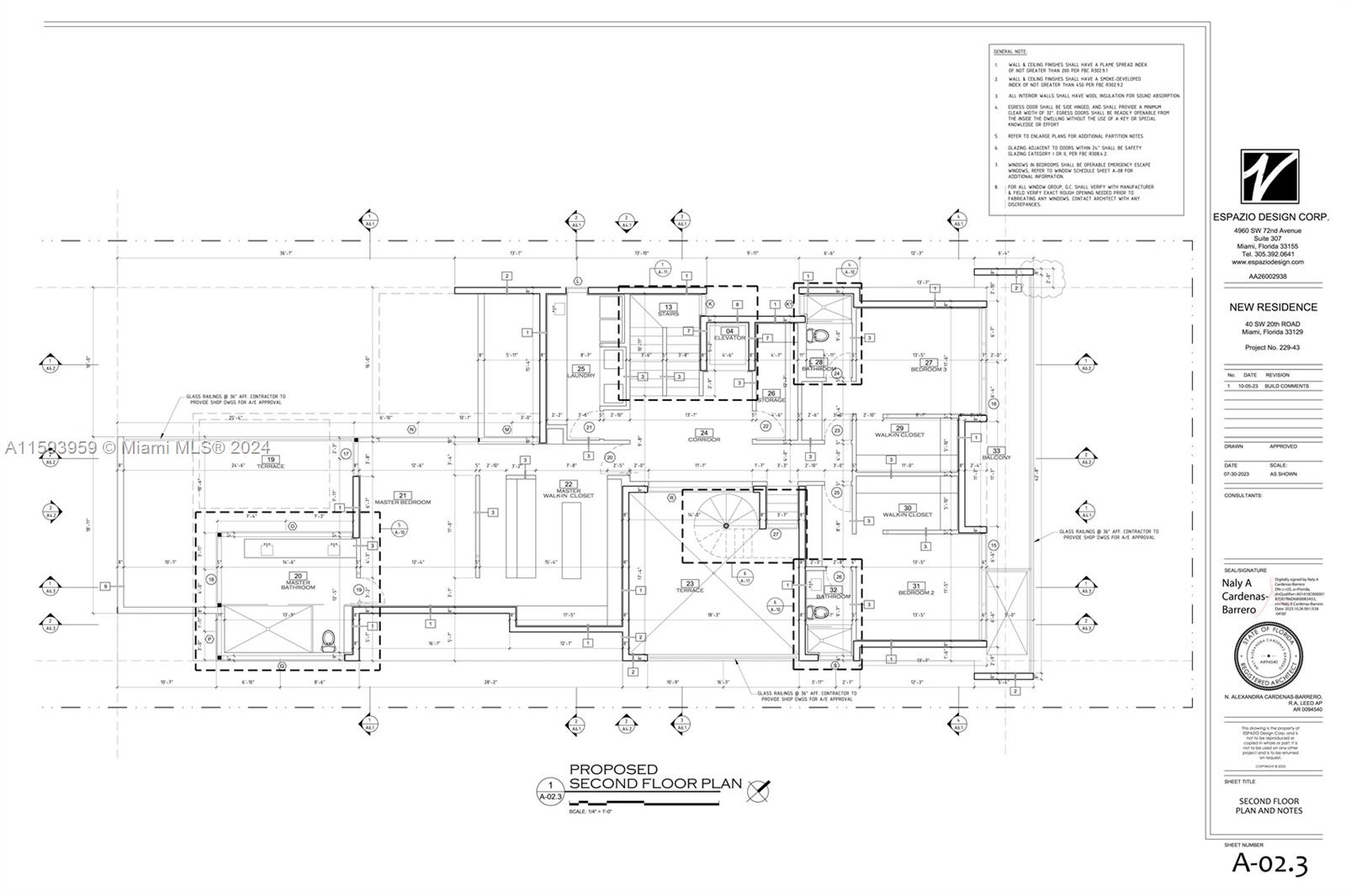 40 Southwest 20th Road Miami, FL 33129 - Photo 17 of 18 2nd Level Floorplan