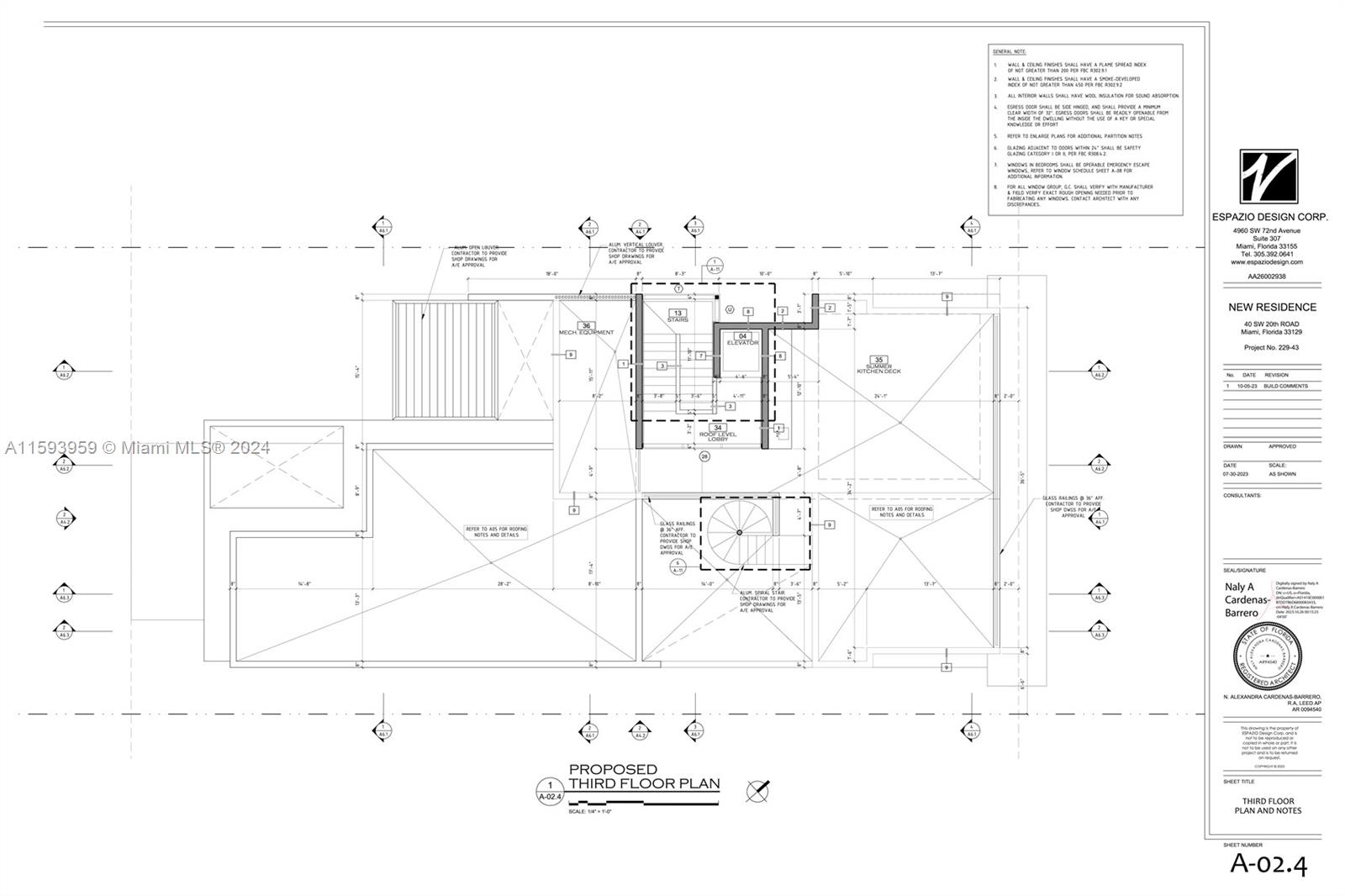 40 Southwest 20th Road Miami, FL 33129 - Photo 18 of 18 3rd Level Floorplan