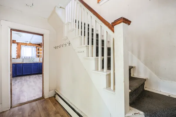 a view of an entryway with staircase