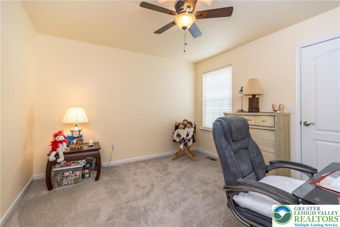 3540 Lenape Lane Emmaus, PA 18049 - Photo 19 of 29 Bedroom 3 with ceiling fan/light combo and walk-in closet