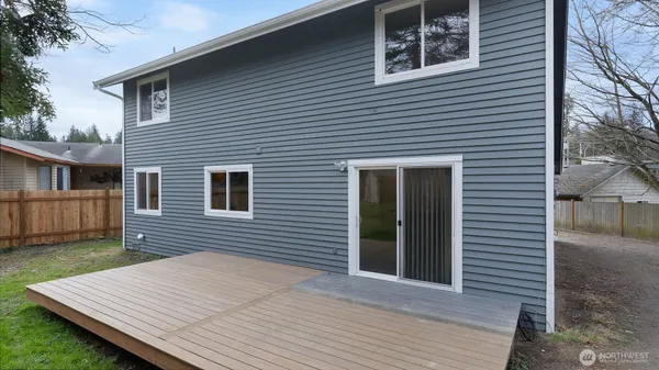a view of a house with a deck