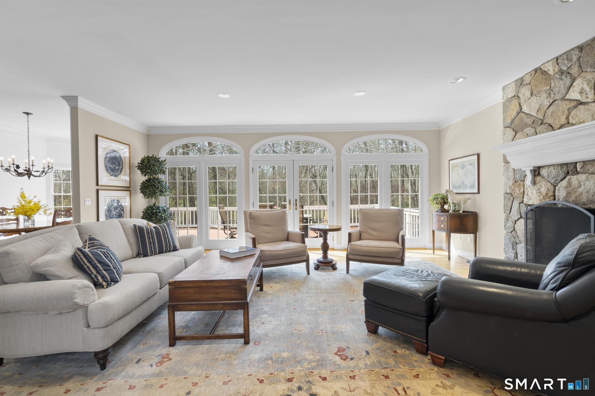 8 Maplewood Lane Wilton, CT 06897 - Photo 6 of 40 a living room with furniture fireplace and a large window