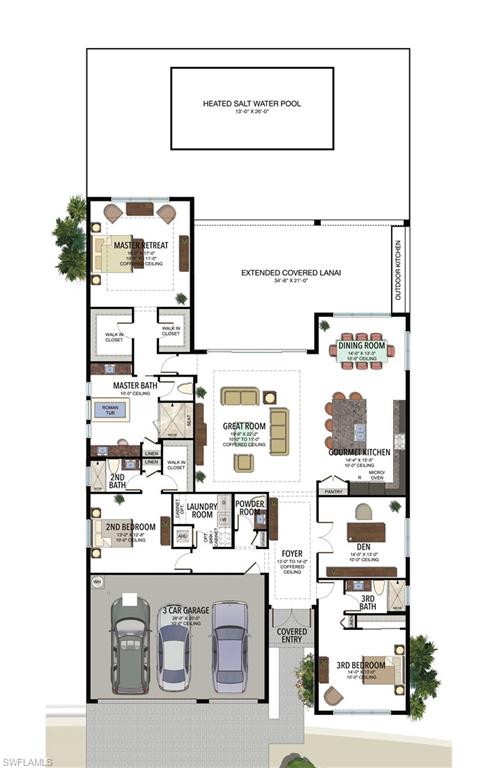 12092 Eucalyptus Way Naples, FL 34120 - Photo 31 of 50 a picture of a glass room with a table and chairs