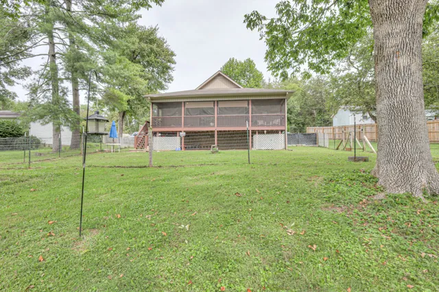a house with a garden view