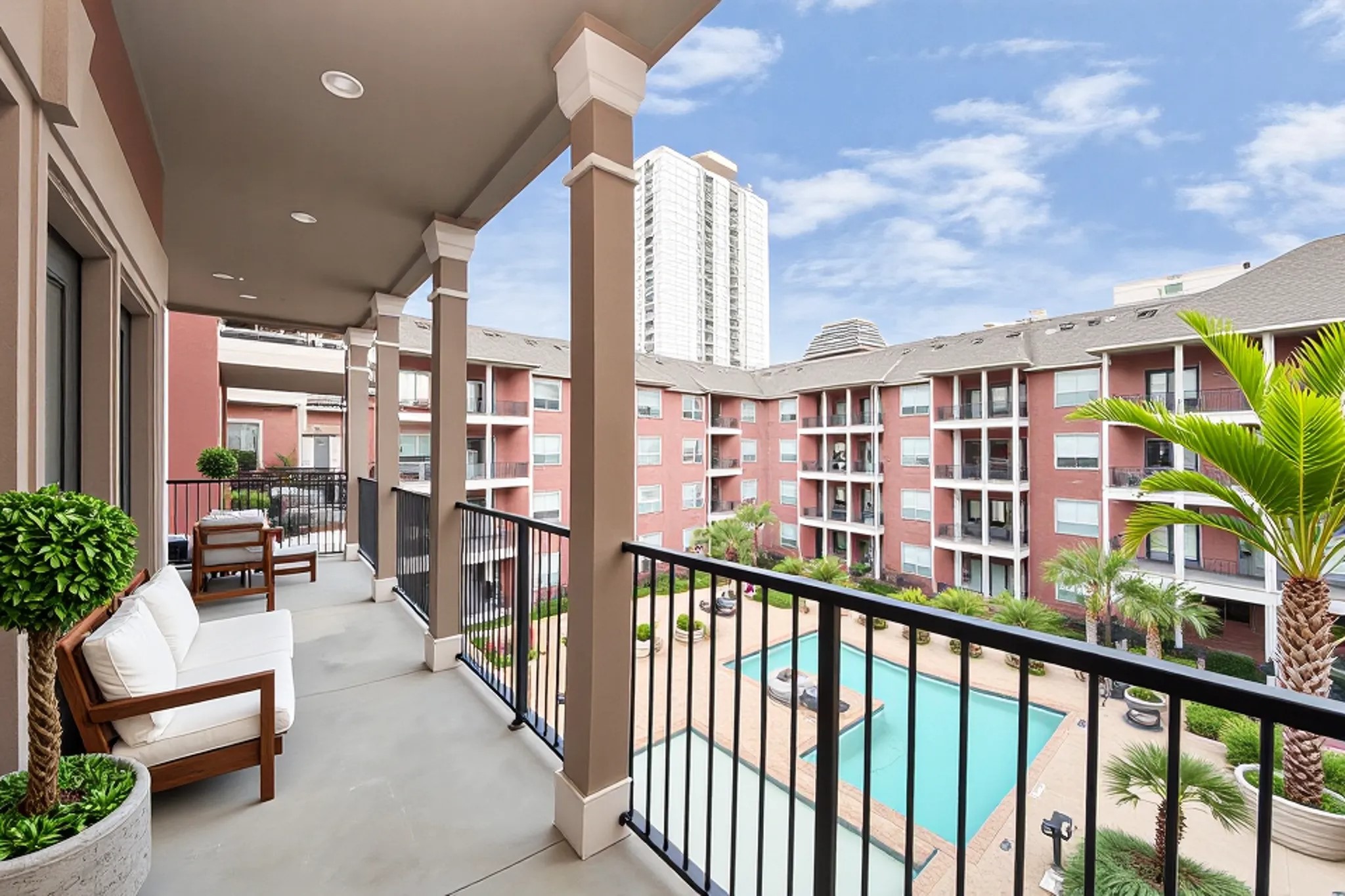 2400 McCue Road, Unit 333 Houston, TX 77056 - Photo 2 of 50 a city view from a balcony