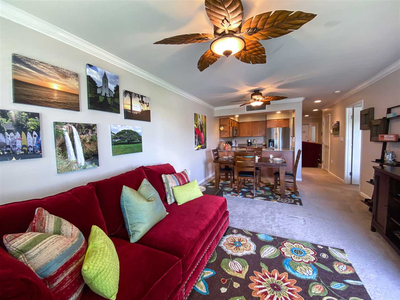 44 Kanani Road, Unit 2202 Kihei, HI 96753 - Photo 10 of 30 a living room with furniture and kitchen view