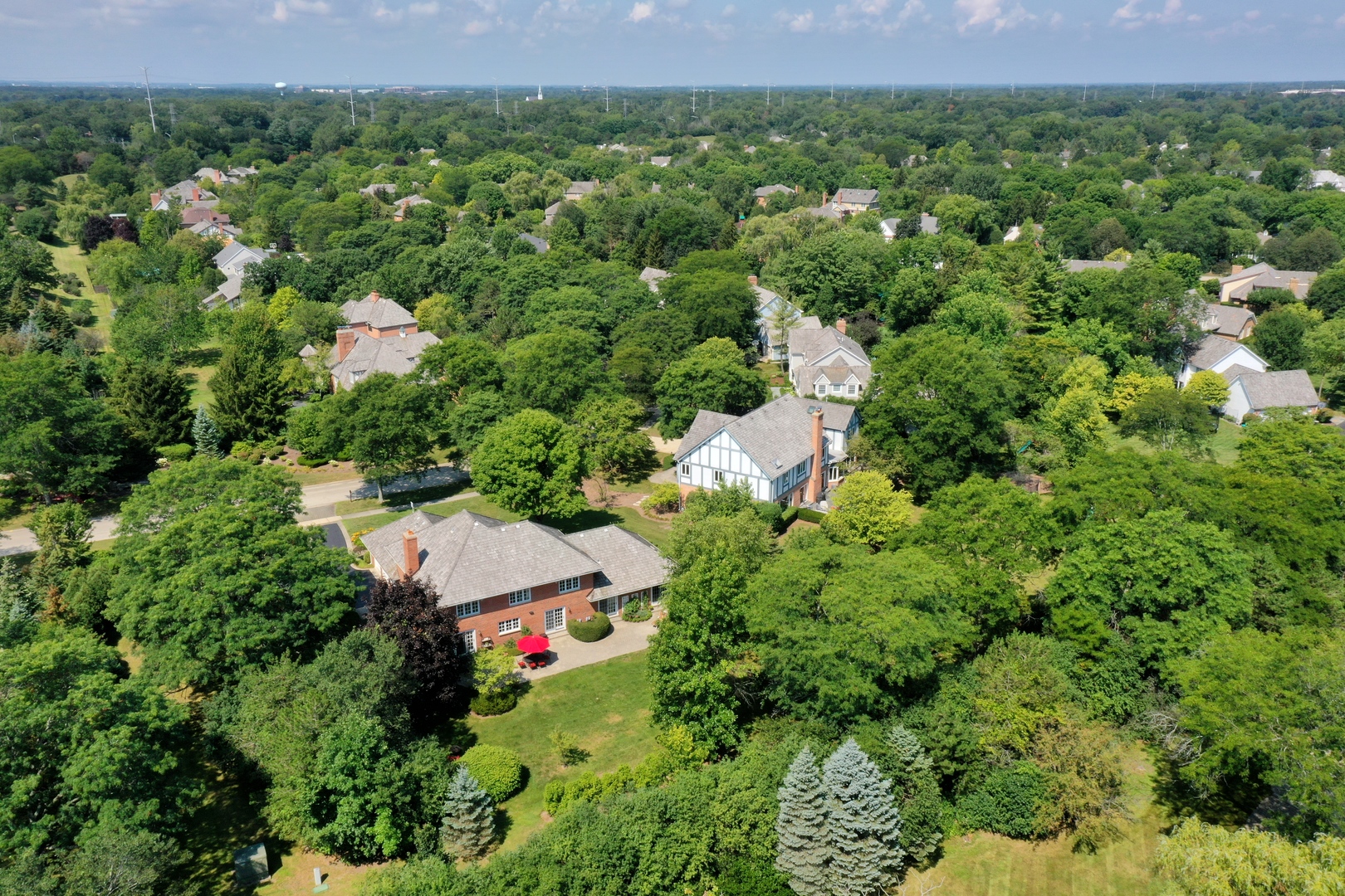 390 South Basswood Road Lake Forest, IL 60045 - Photo 30 of 38 an aerial view of residential houses with outdoor space and trees
