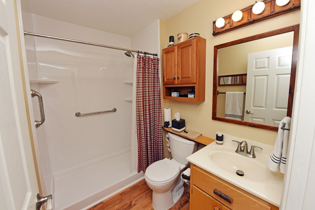 31 Lance Crossing Road Blairsville, GA 30512 - Photo 43 of 52 a bathroom with a sink toilet and shower