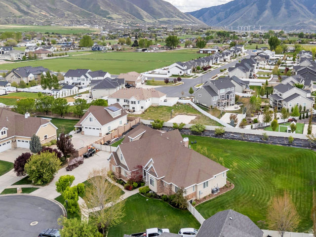 1355 West 1000 South Mapleton, UT 84664 - Photo 58 of 62 Aerial perspective of suburban area with a mountain backdrop