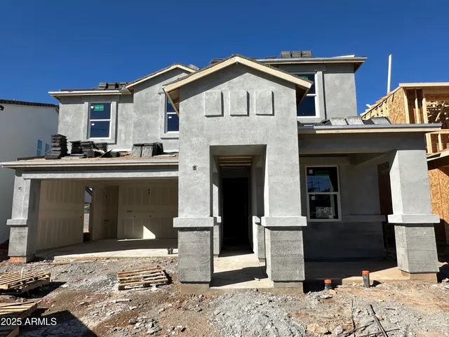 a front view of a house with entertaining space