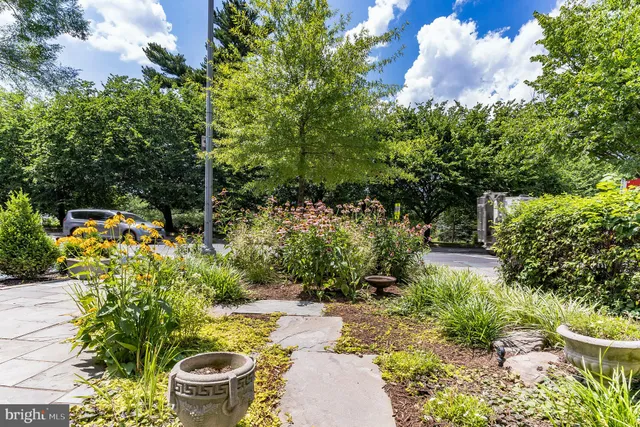 a view of a wooden door