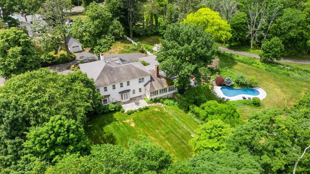 8 Washington Street Sherborn, MA 01770 - Photo 42 of 42 an aerial view of residential house with outdoor space and trees all around
