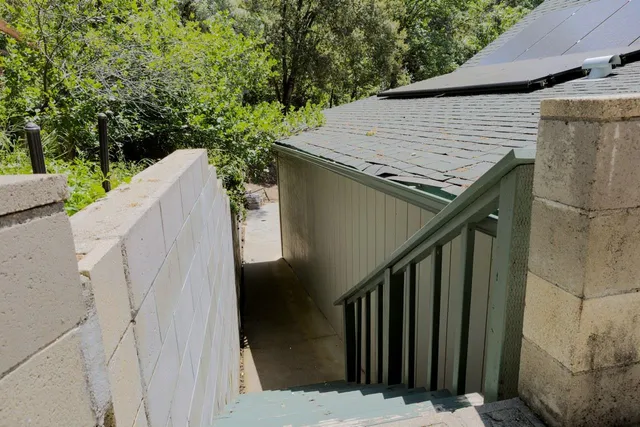 a view of outdoor space and deck