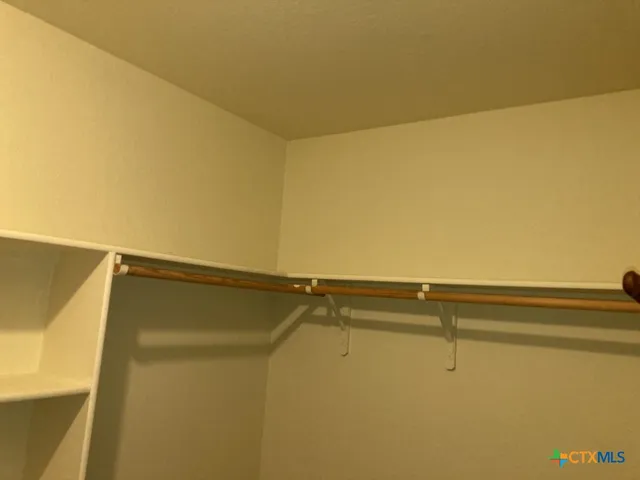 a close view of closet