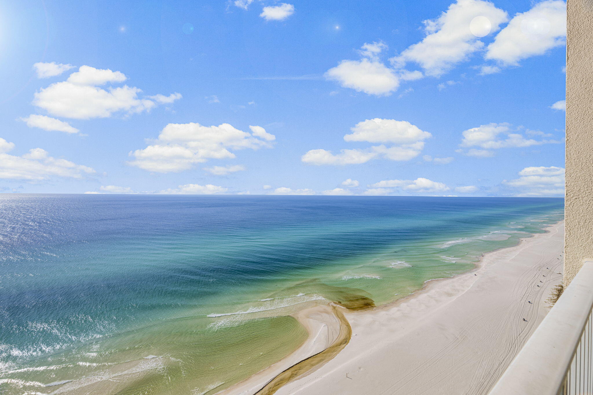 16819 Front Beach Road, Unit 2116 Panama City Beach, FL 32413 - Photo 25 of 51 a view of a lake from a balcony