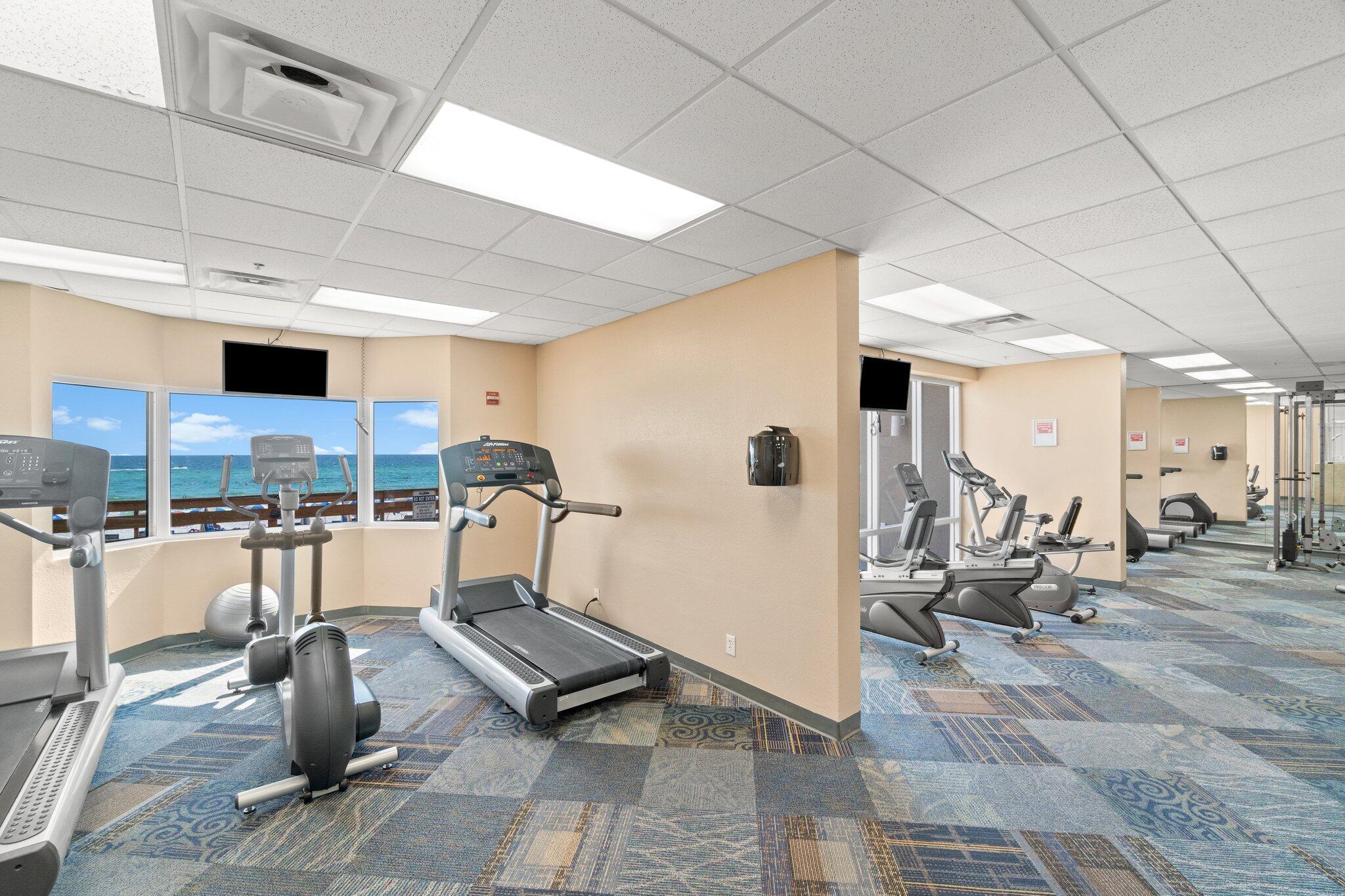 16819 Front Beach Road, Unit 2116 Panama City Beach, FL 32413 - Photo 37 of 51 a room with gym equipment