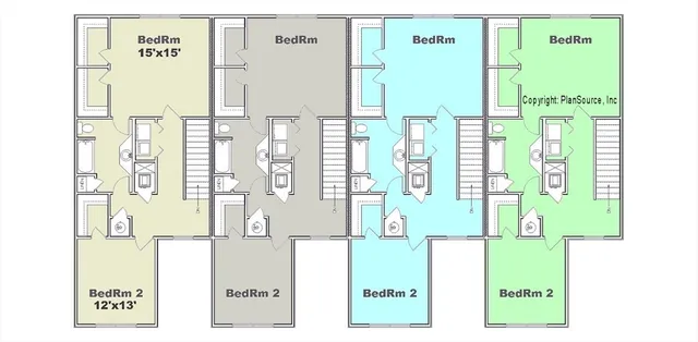 a view of a kitchen with a refrigerator and a stove