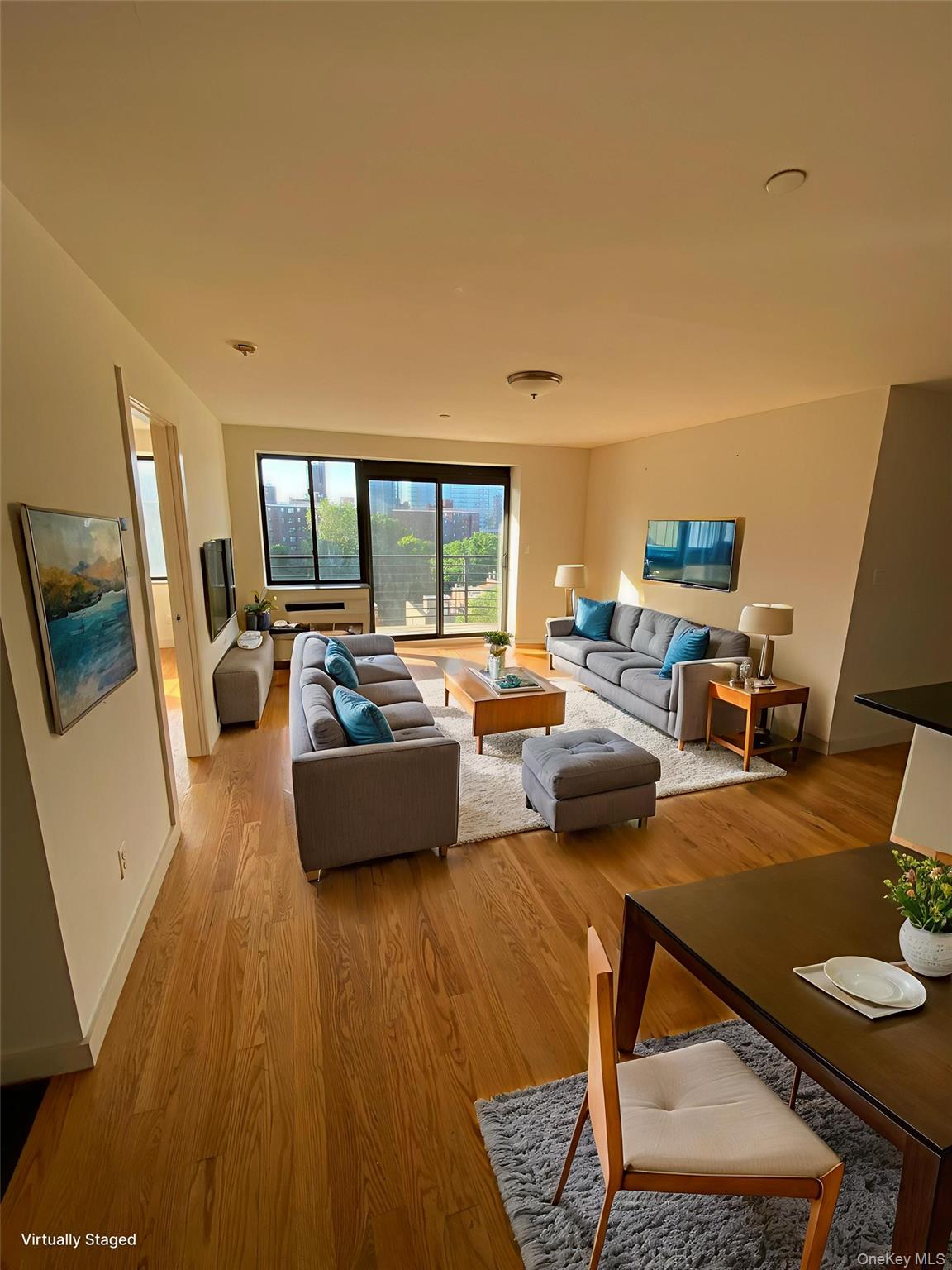 132-35 41st Road, Unit 10A Queens, NY 11355 - Photo 3 of 18 Living area with light wood-style floors