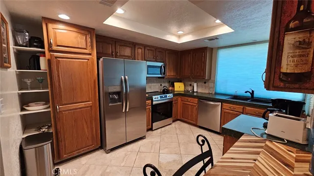 a view of an outdoor space and swimming pool