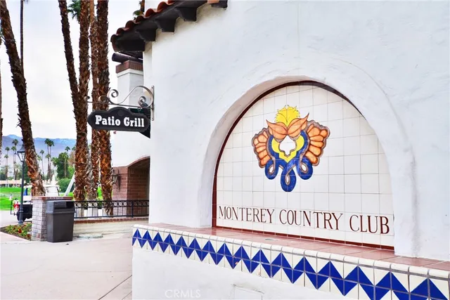 a view of a park with a slide