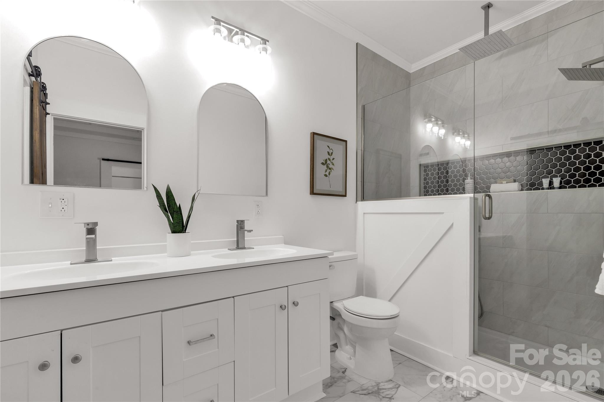 203 Jackson Street Fort Mill, SC 29715 - Photo 9 of 27 a bathroom with a toilet sink and mirror