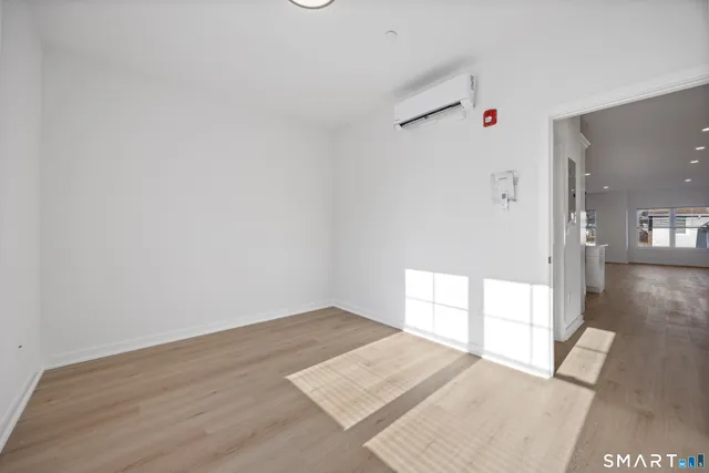 an empty room with a window