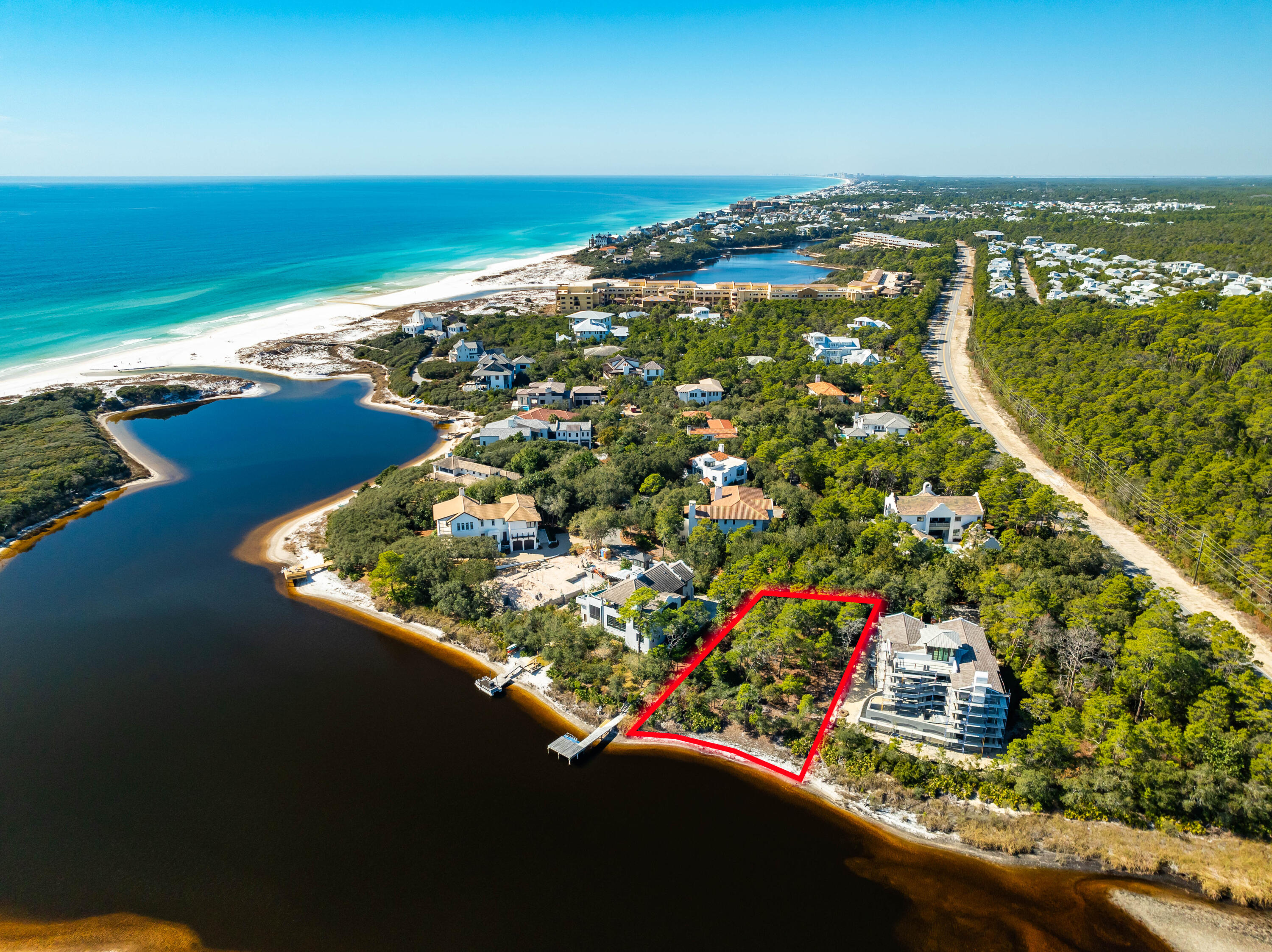 Lot 3 Little Redfish Lane Santa Rosa Beach, FL 32459 - Photo 1 of 26 Lot 3 Redfish Lane Aerial Outlined--8