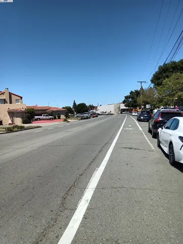 a view of a city street with a road