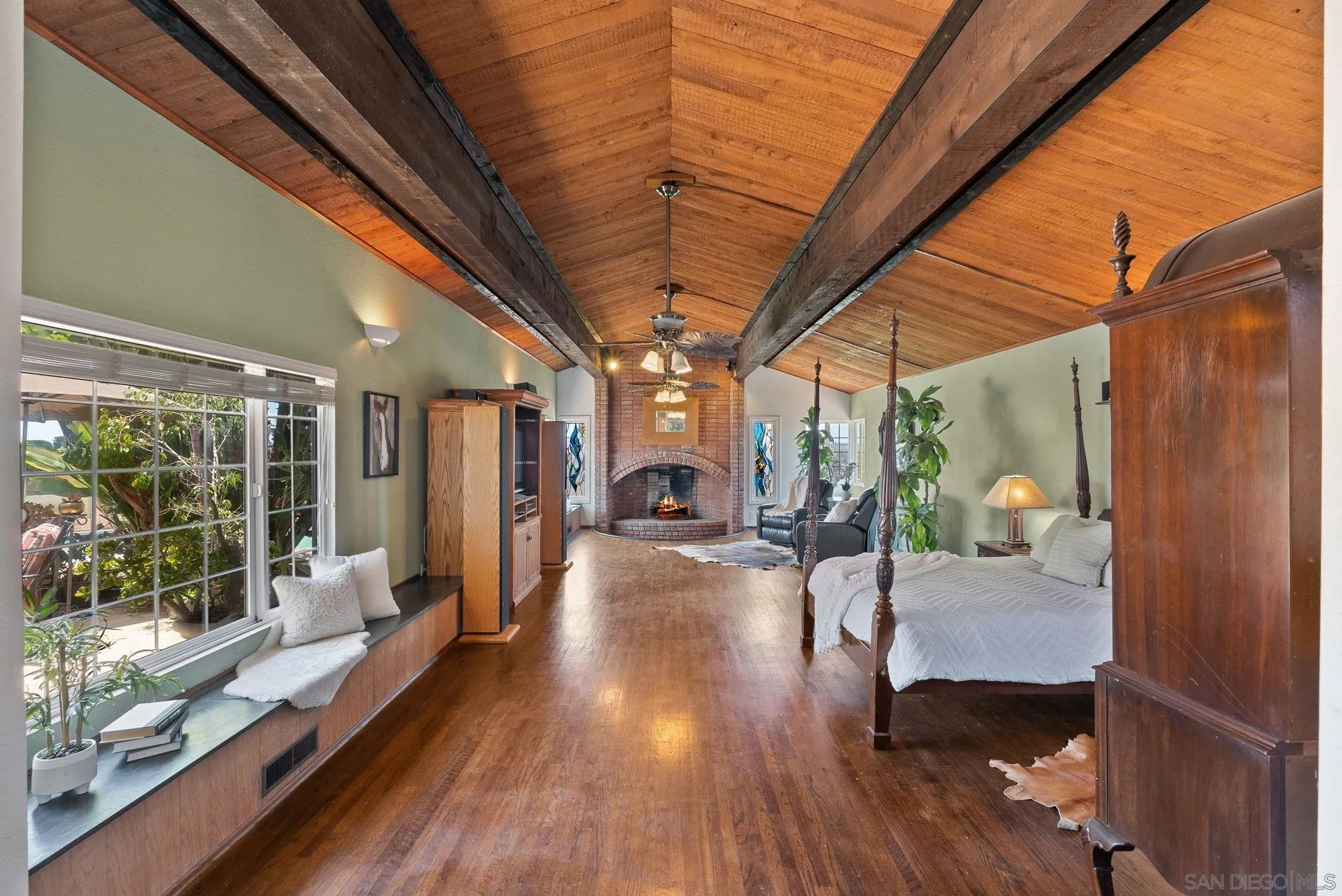 5492 Redding Road San Diego, CA 92115 - Photo 26 of 74 a view of living room with furniture and floor to ceiling window