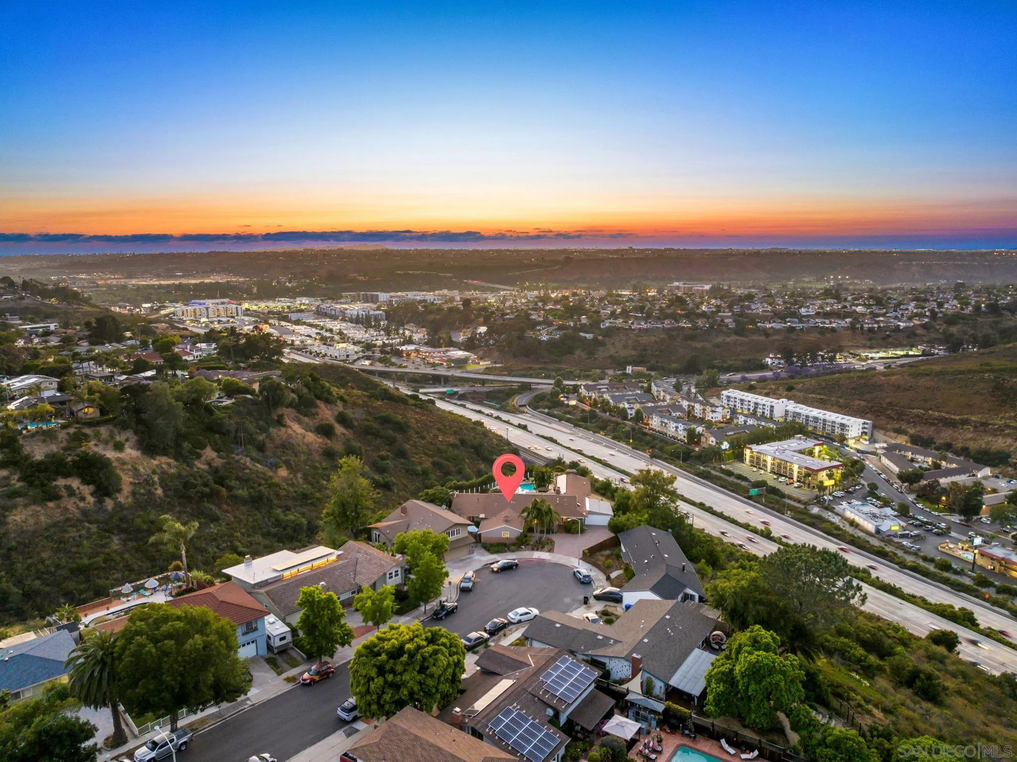 5492 Redding Road San Diego, CA 92115 - Photo 56 of 74 an aerial view of city and lake