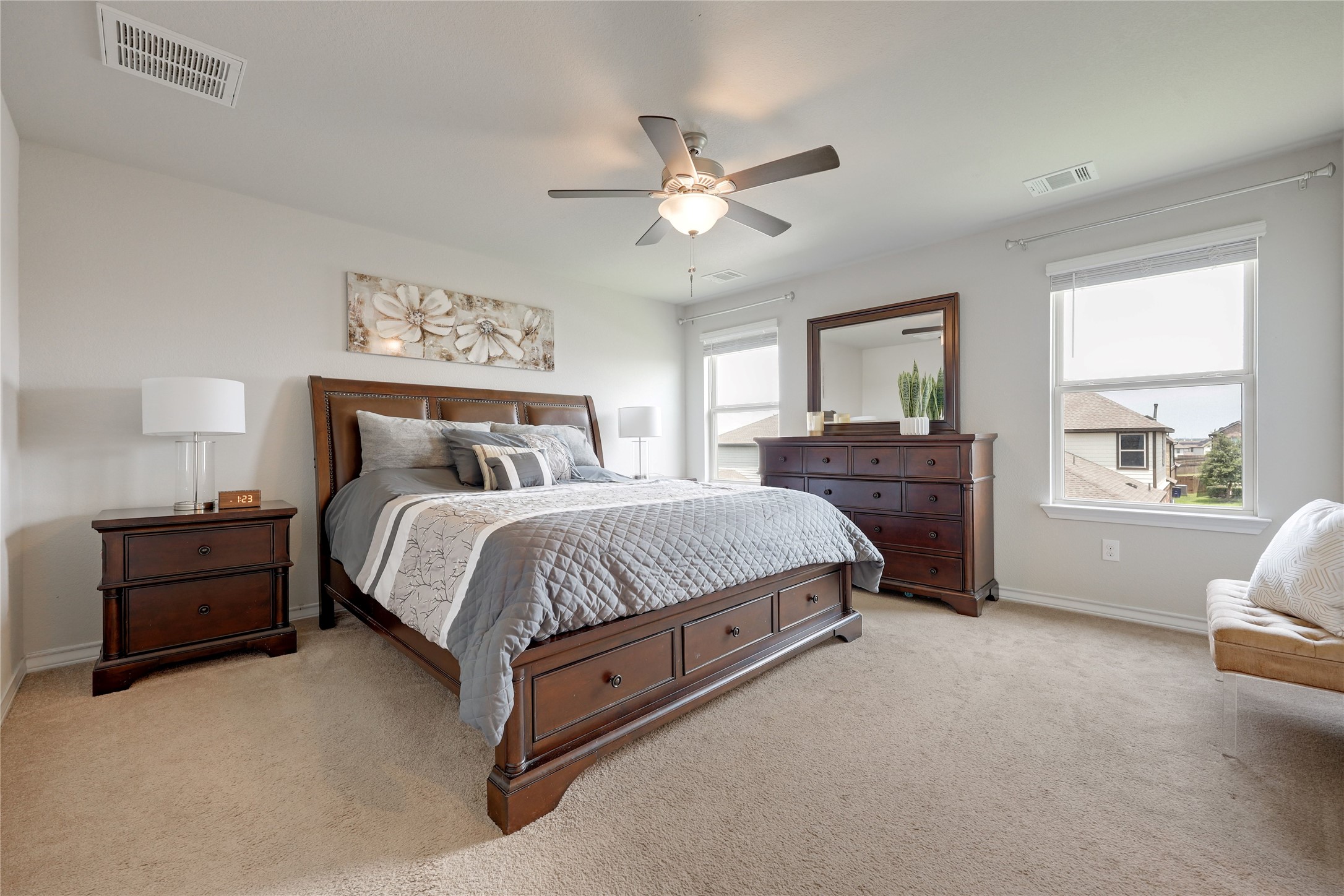 7404 Albany Drive Austin, TX 78754 - Photo 18 of 40 Upstairs you will find a lovely oversized primary suite with excellent natural light.