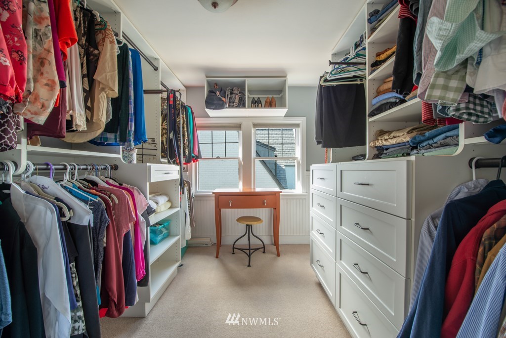 3011 West Viewmont Way West Seattle, WA 98199 - Photo 12 of 28 a view of walk in closet with clothes and shoes