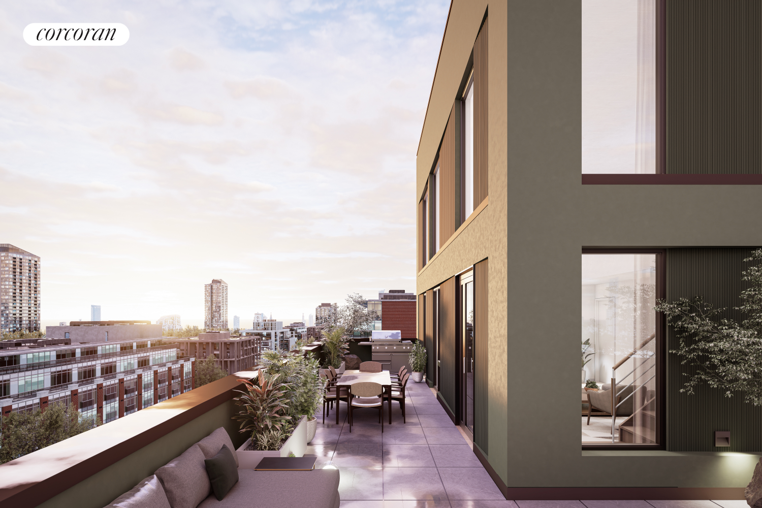 625 New York Avenue, Unit 2I Brooklyn, NY 11203 - Photo 12 of 14 a view of roof deck with seating space and a potted plant