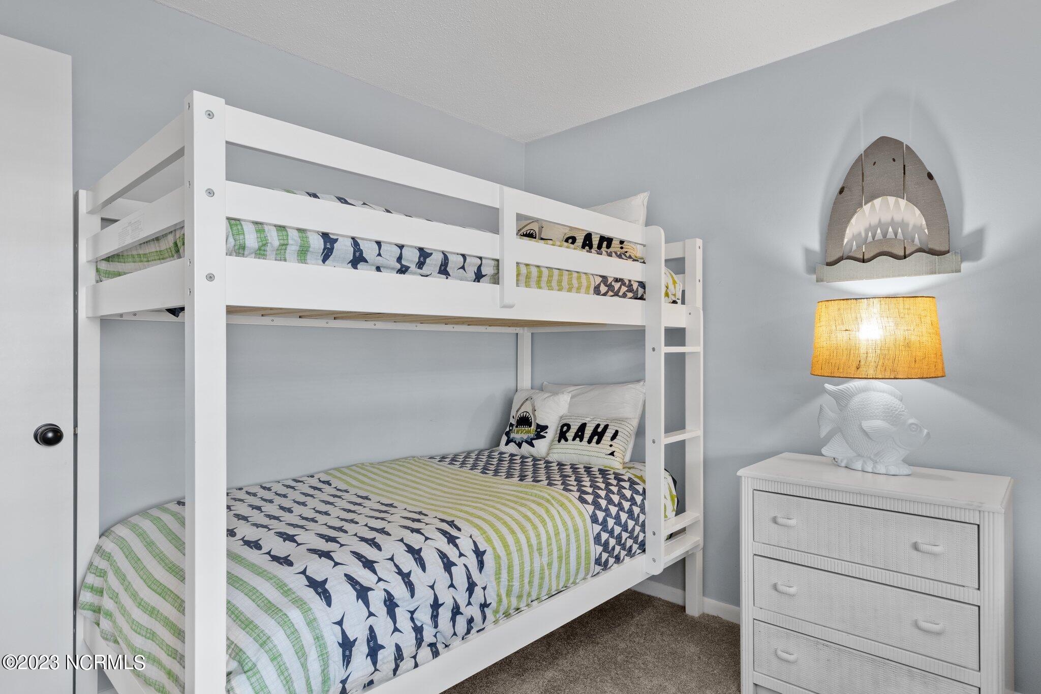 1505 Salter Path Road, Unit 442 Indian Beach, NC 28512 - Photo 26 of 77 Bedroom with 2 bunk beds