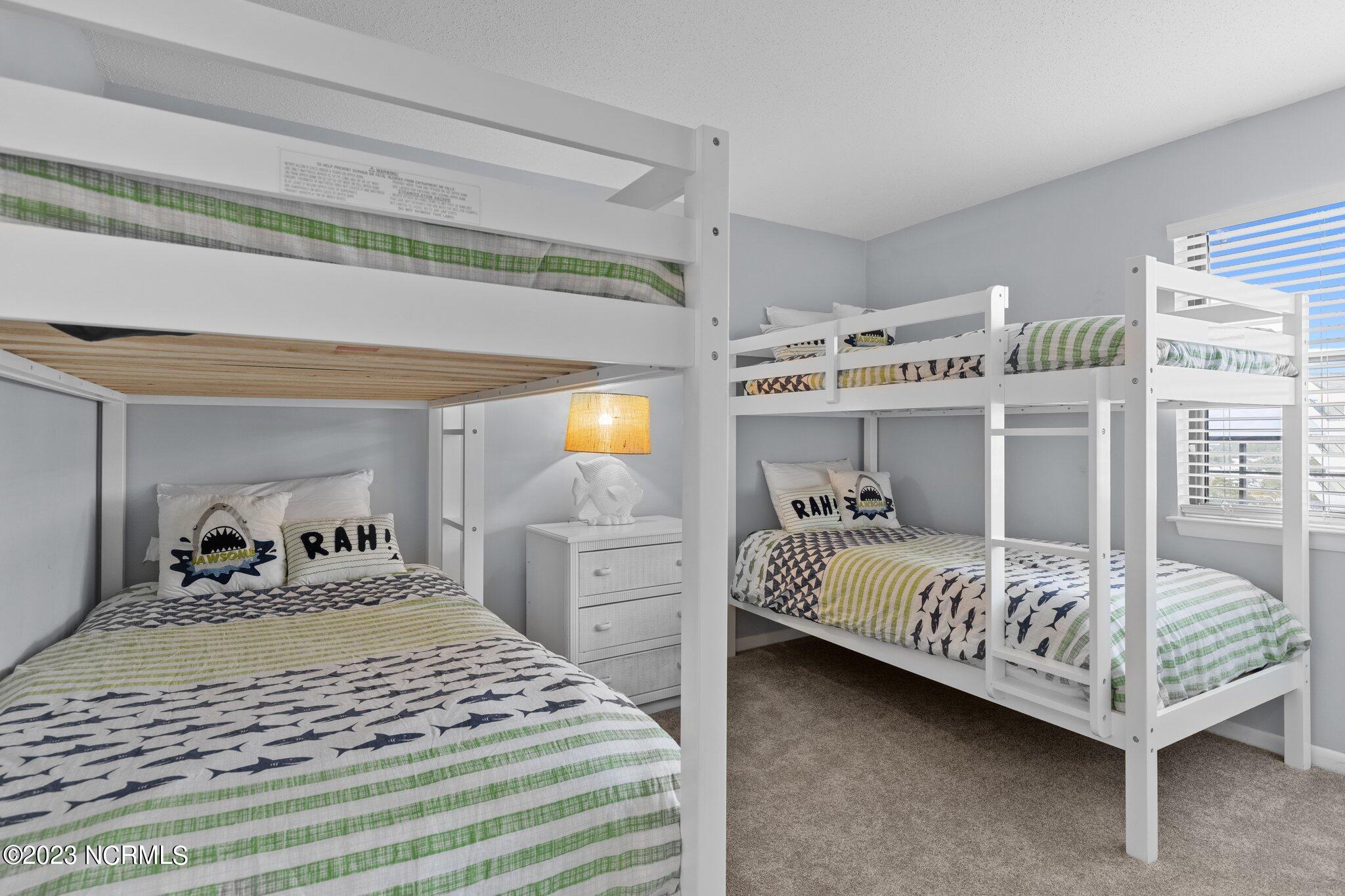 1505 Salter Path Road, Unit 442 Indian Beach, NC 28512 - Photo 27 of 77 Bedroom with 2 bunk beds