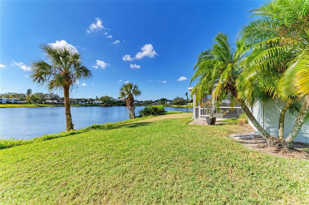 919 Spring Lakes Boulevard Bradenton, FL 34210 - Photo 36 of 43 a view of a lake with a palm trees