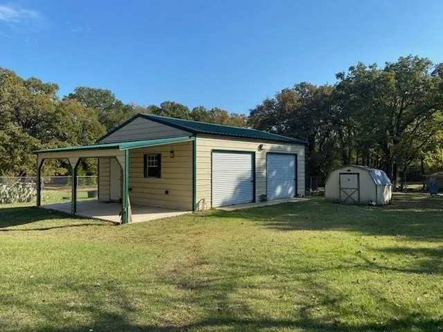 a backyard of a house
