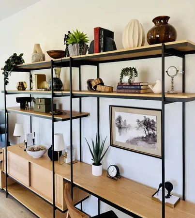 a view of a living room and workspace