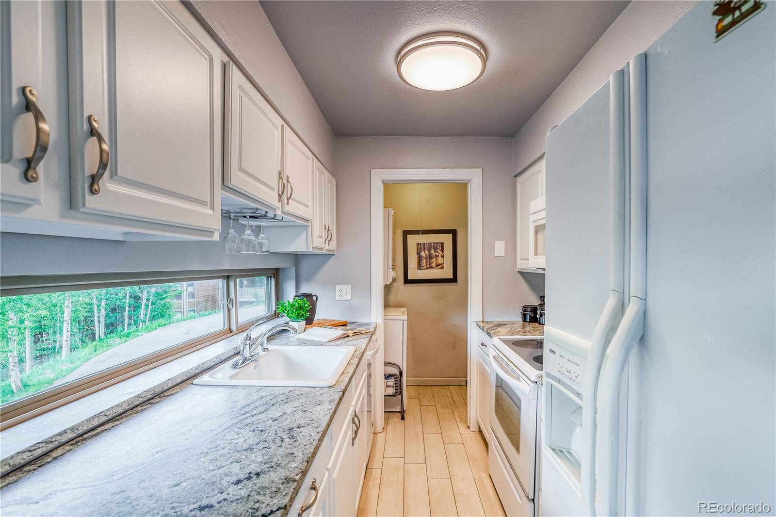 2510 Ryan Gulch Road, Unit 2512 Silverthorne, CO 80498 - Photo 5 of 41 a living room with stainless steel appliances furniture a rug and a large window