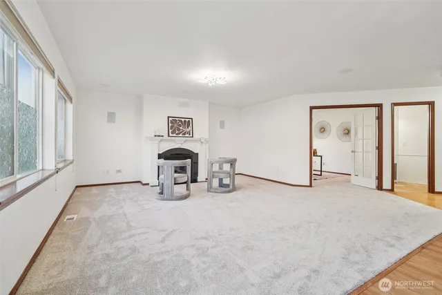 an empty room with window