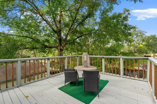 a outdoor view with a sitting space