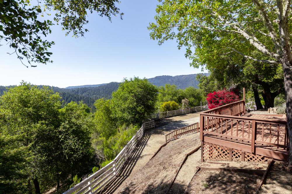 708 Ralston Ridge Boulder Creek, CA 95006 - Photo 43 of 59 a view of balcony with wooden floor and outdoor seating