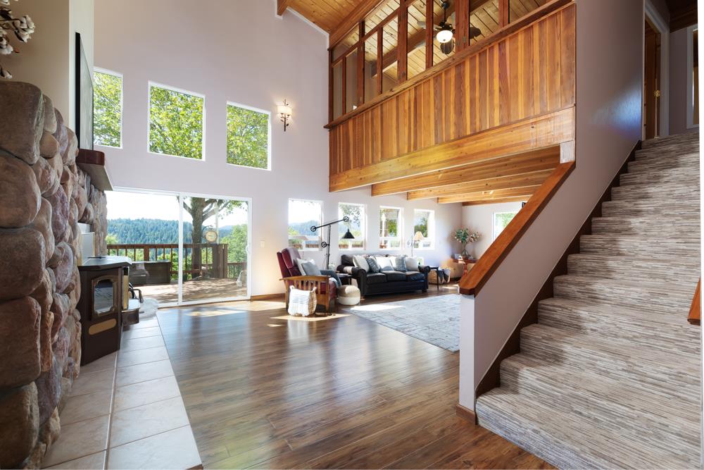 708 Ralston Ridge Boulder Creek, CA 95006 - Photo 6 of 59 a view of living room with furniture and a large window